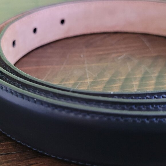Talbots Navy Leather Belt 6611 - Made in Italy